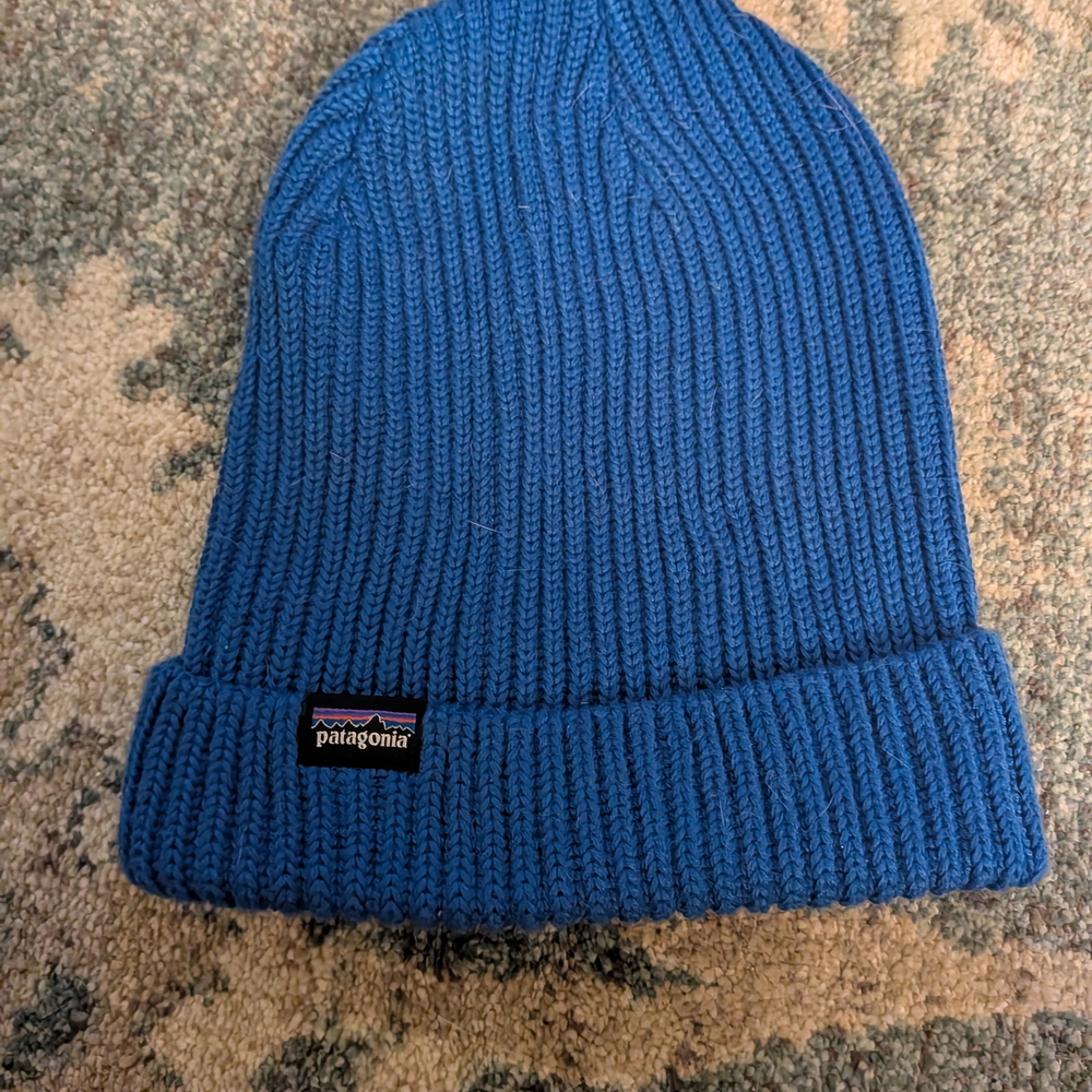 Patagonia Blue Knit Beanie